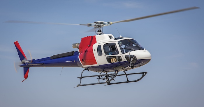 Book a Airbus Helicopter H125 to fly from Nice to St Tropez La Môle